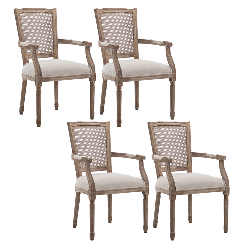 Fauteuil de salle à manger en bois avec coussin, chaise d'appoint à dossier ouvert pour la maison