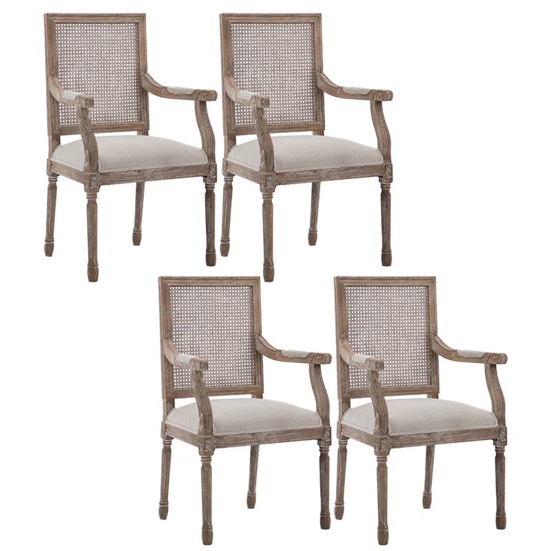 Fauteuil de salle à manger en bois avec coussin, chaise d'appoint à dossier ouvert pour la maison