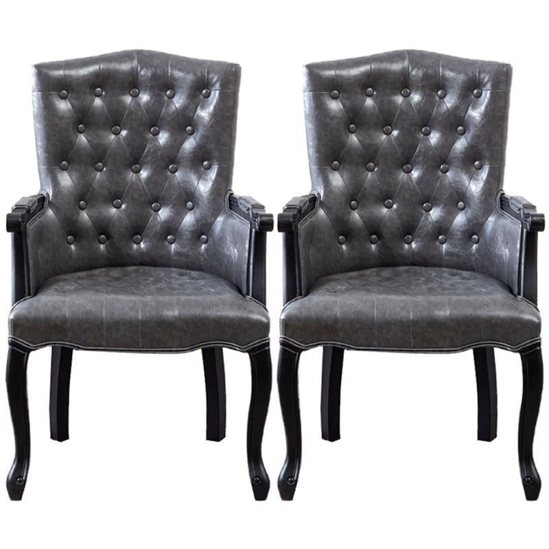 Wood French Country Dining Arm Chair with Color Cushion Parsons Chair for Home