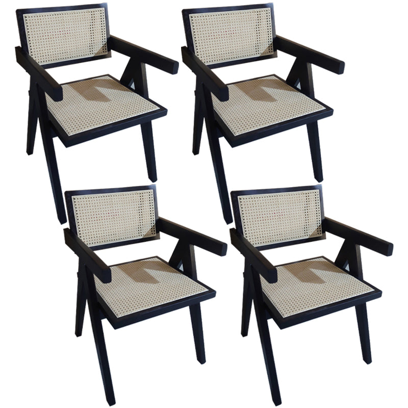 Modern Style Ash Wood Kitchen Dining Chairs Open Back Dining Side Chair