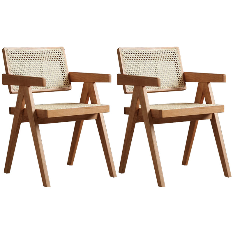 Modern Style Ash Wood Kitchen Dining Chairs Open Back Dining Side Chair