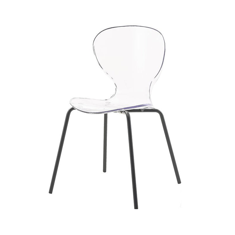 Chaise latérale arrière solide en plastique moderne 33" H dinant la chaise avec 4 jambes pour le restaurant