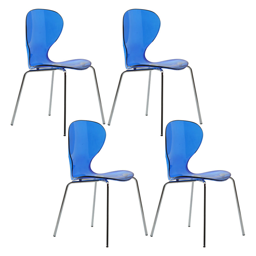 Chaise latérale arrière solide en plastique moderne 33" H dinant la chaise avec 4 jambes pour le restaurant