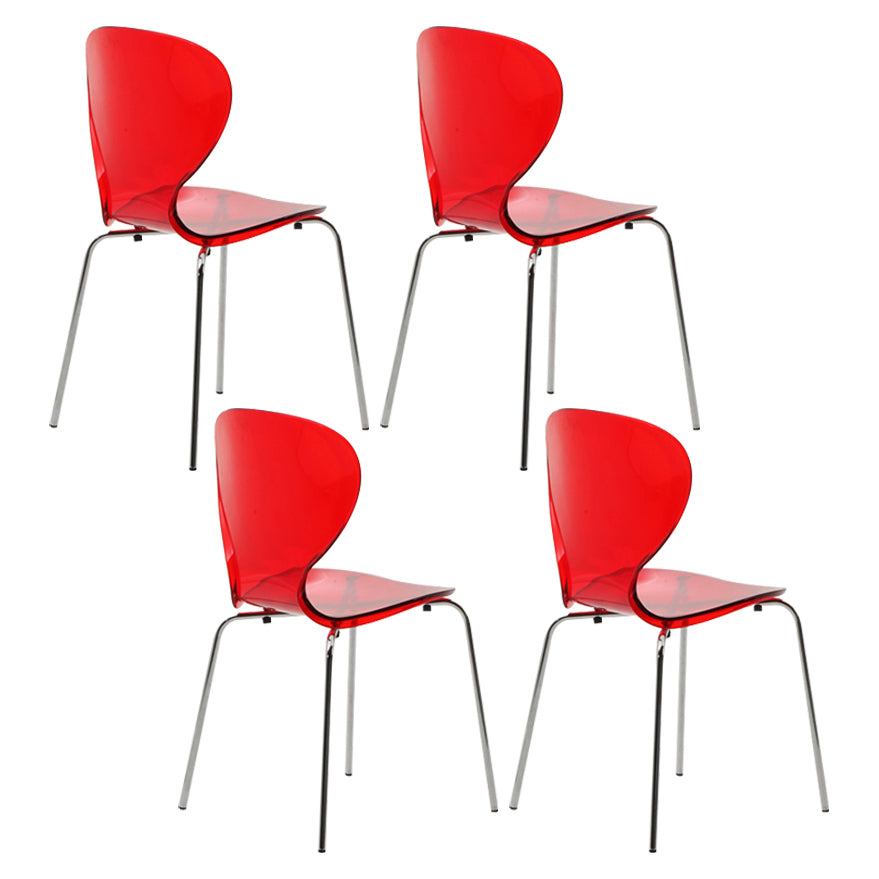 Chaise latérale arrière solide en plastique moderne 33" H dinant la chaise avec 4 jambes pour le restaurant