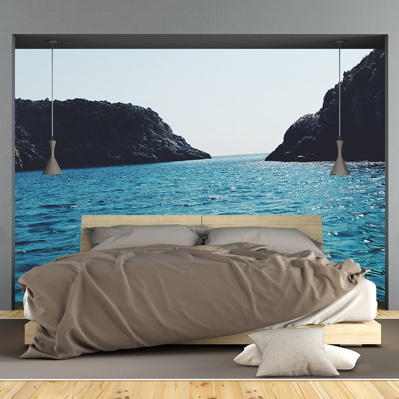 Oversized Sea Mural Wallpaper Photography Horizontal Wall Decor for Home Decoration