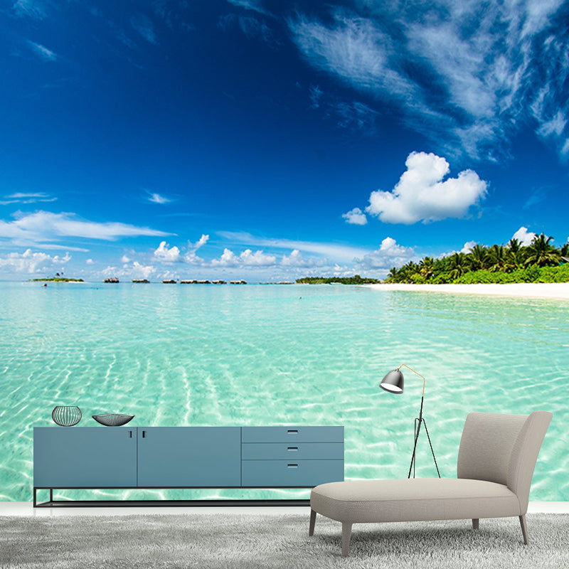 Oversized Sea Mural Wallpaper Photography Horizontal Wall Decor for Home Decoration