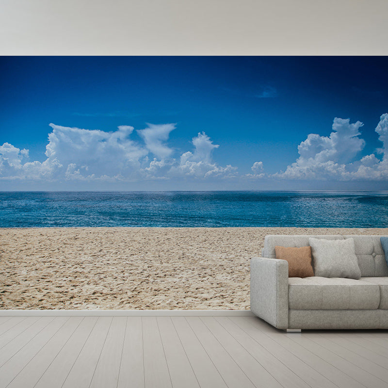 Oversized Sea Mural Wallpaper Modern Style Photography Wall Decor for Home