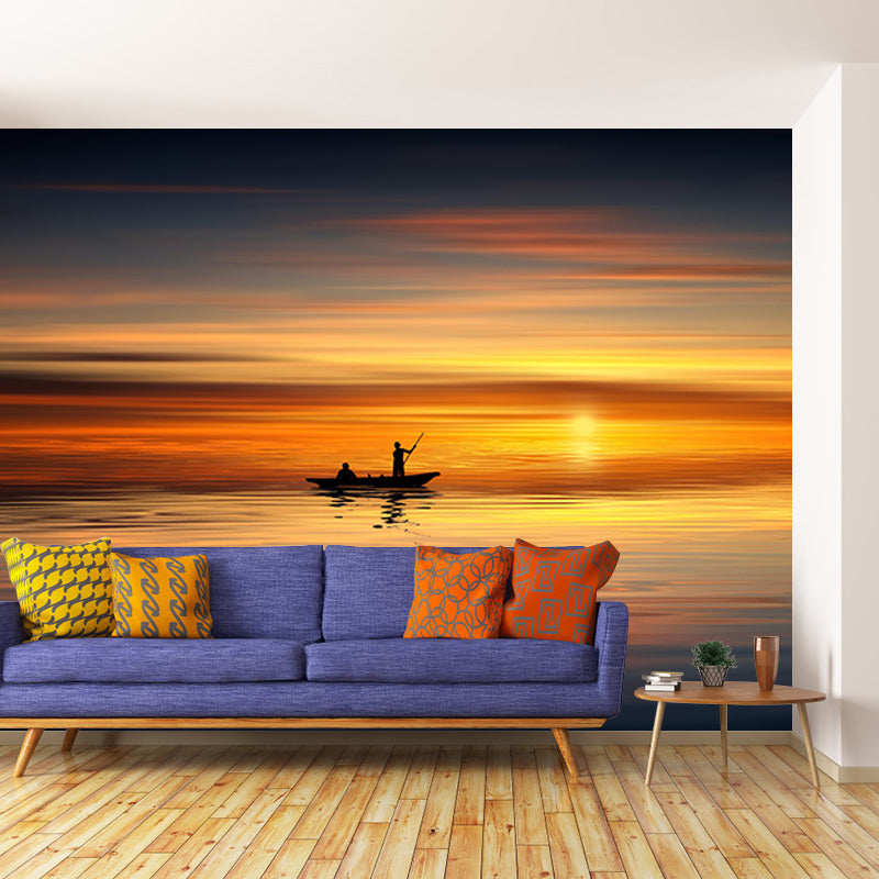 Oversized Sea Mural Wallpaper Modern Style Photography Wall Decor for Home