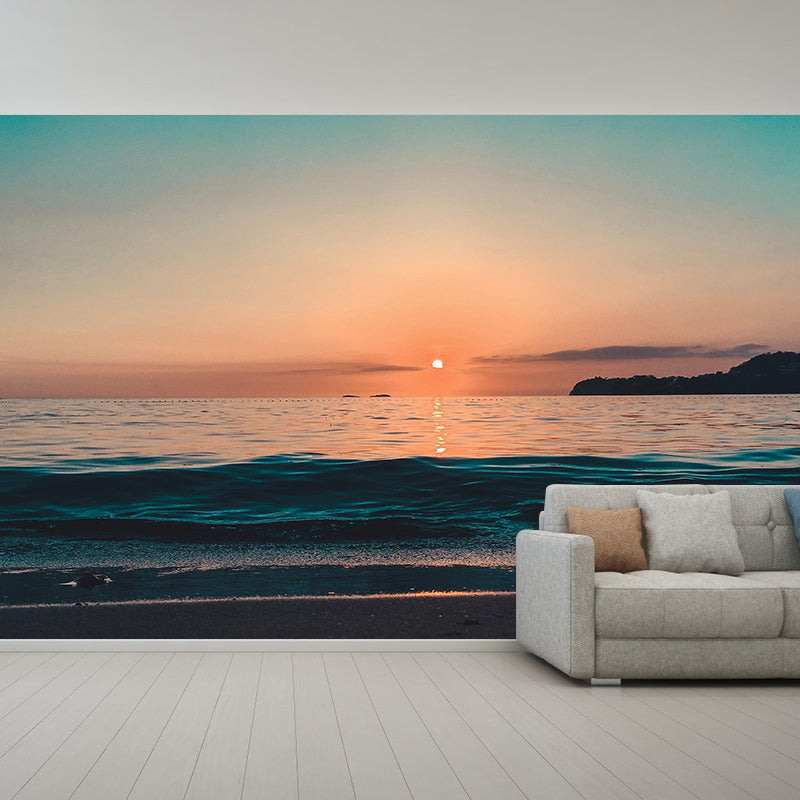 Oversized Sea Mural Wallpaper Modern Style Photography Wall Decor for Home