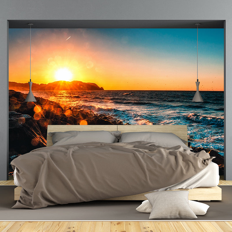 Oversized Sea Mural Wallpaper Photography Horizontal Wall Decor for Home