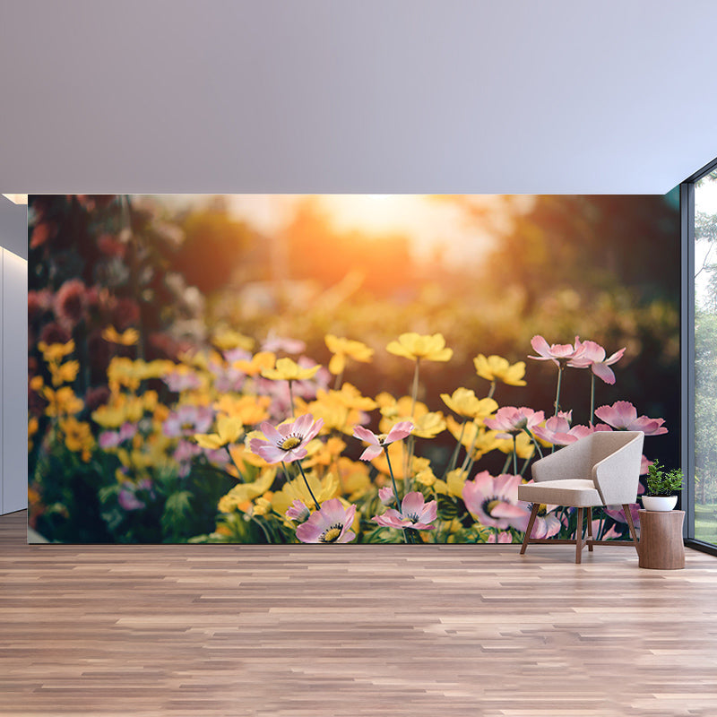 Flower Wall Decor Mural Moisture Resistant Living Room Bedroom Wall Covering
