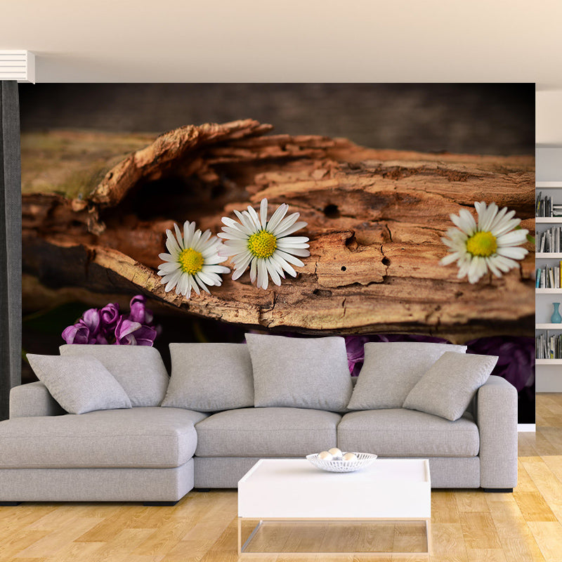 Flower Wall Decor Mural Moisture Resistant Living Room Bedroom Wall Covering