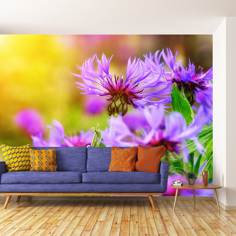 Flower Wall Decor Mural Moisture Resistant Living Room Bedroom Wall Covering