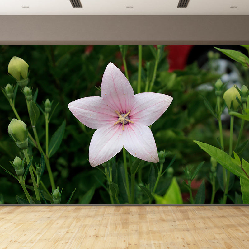 Lisianthus Flower Wall Decor Mural Moisture Resistant Living Room Wall Covering