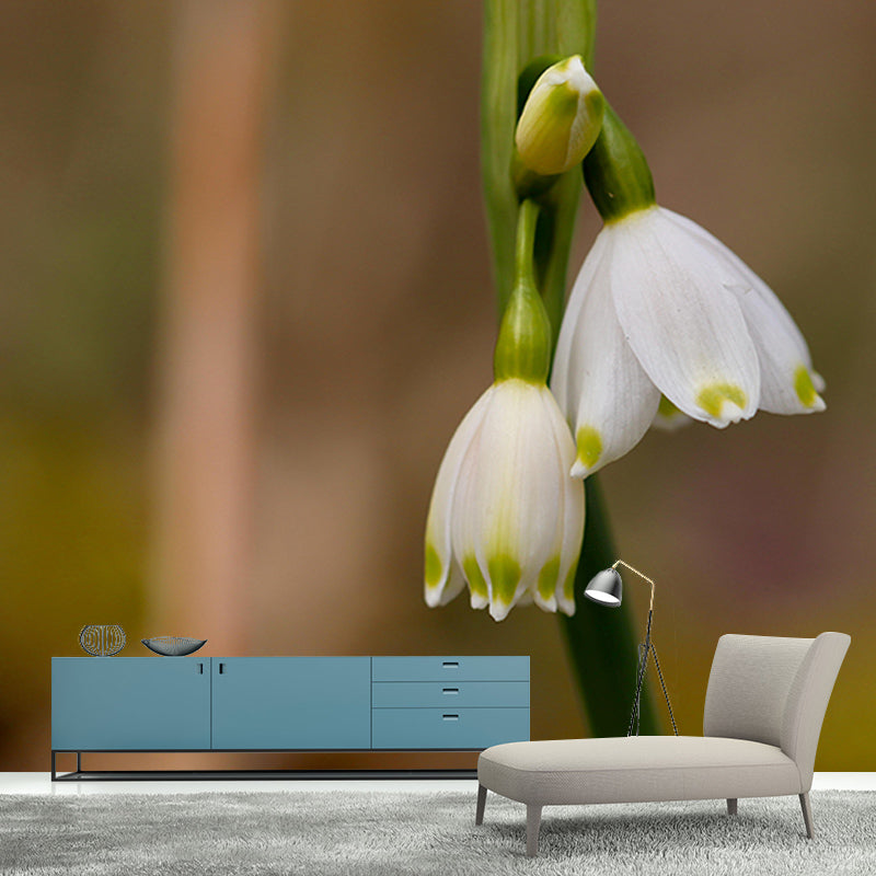 Contemporary Marzenbecher Flower Mural Soft Color Stain Resistant Wall Art