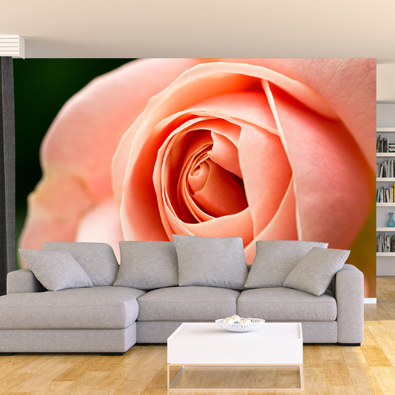 Partial Close-up of Flower Mural Soft Color Stain Resistant Wall Art for Living Room