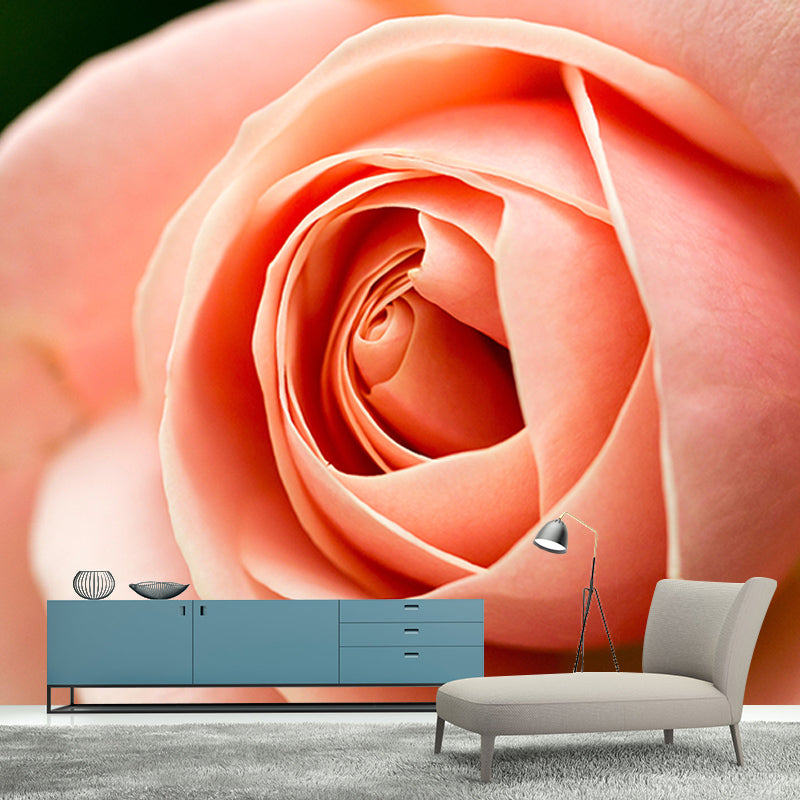 Partial Close-up of Flower Mural Soft Color Stain Resistant Wall Art for Living Room