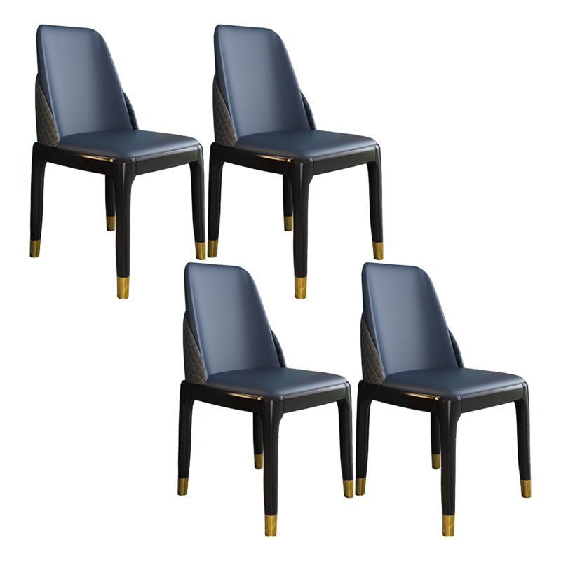 Chaises de style nordique Polyuréthane Parsons Chaise de salle à manger avec des jambes en bois pour la cuisine