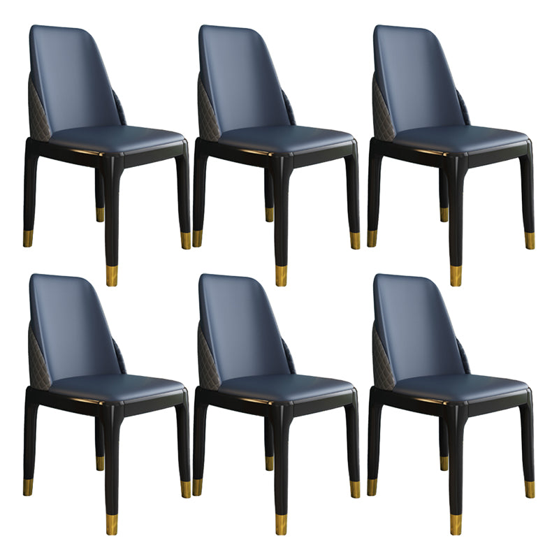 Chaises de style nordique Polyuréthane Parsons Chaise de salle à manger avec des jambes en bois pour la cuisine