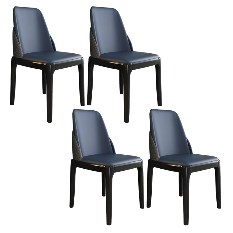 Chaises de style nordique Polyuréthane Parsons Chaise de salle à manger avec des jambes en bois pour la cuisine