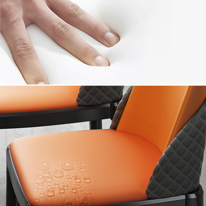 Chaises de style nordique Polyuréthane Parsons Chaise de salle à manger avec des jambes en bois pour la cuisine