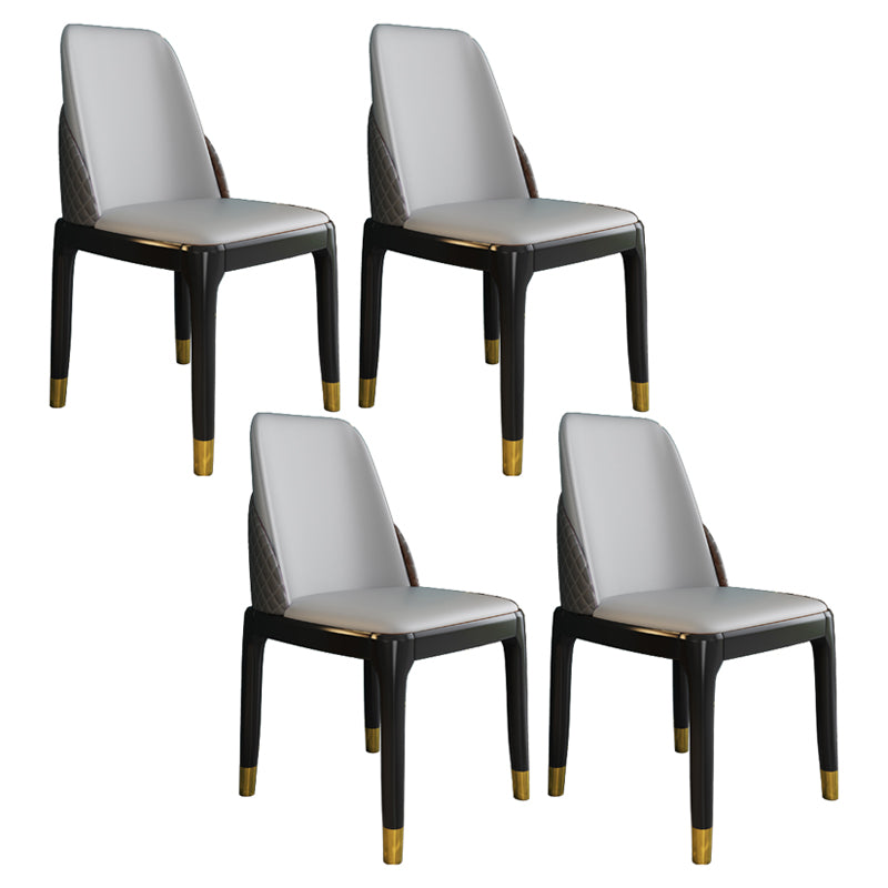 Chaises de style nordique Polyuréthane Parsons Chaise de salle à manger avec des jambes en bois pour la cuisine
