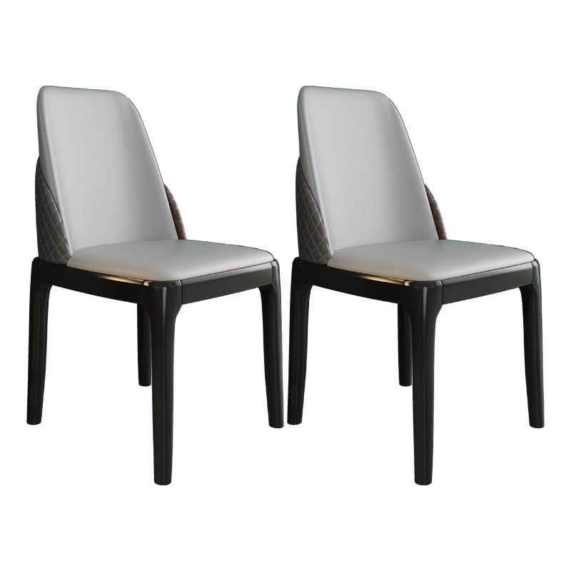 Chaises de style nordique Polyuréthane Parsons Chaise de salle à manger avec des jambes en bois pour la cuisine