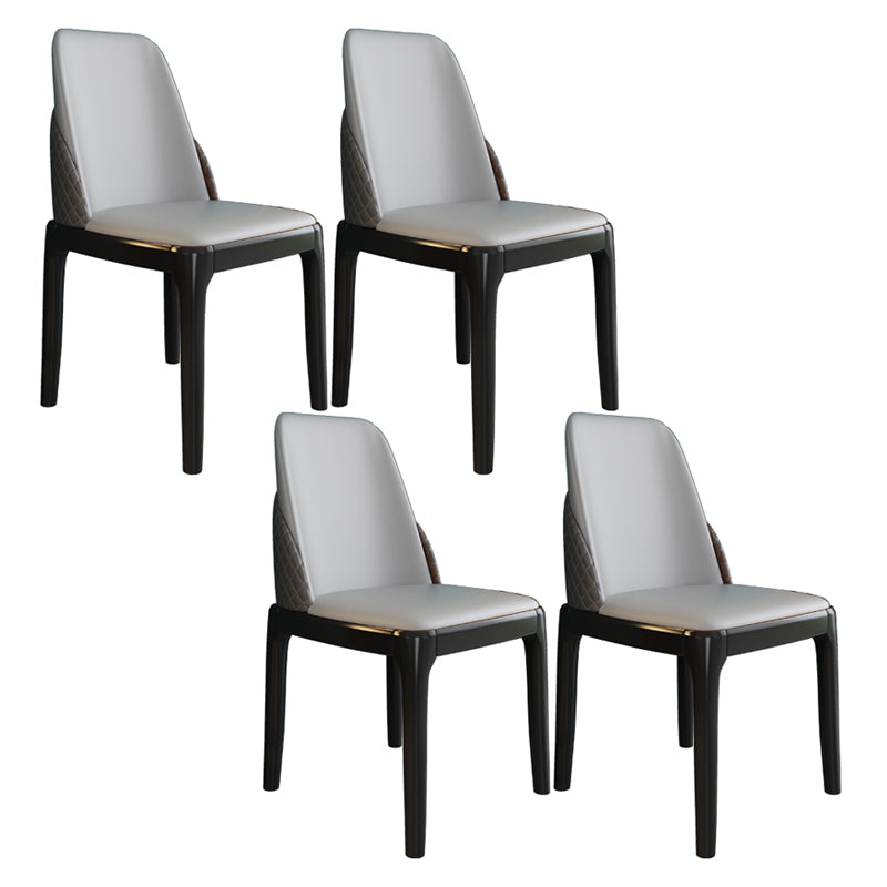 Chaises de style nordique Polyuréthane Parsons Chaise de salle à manger avec des jambes en bois pour la cuisine