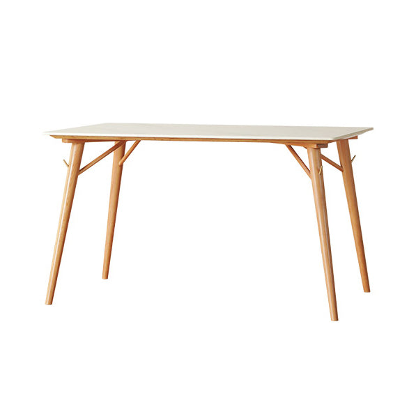 Modern Fixed Dining¬†Room¬†Table¬†Set Solid Wood Top Kitchen Dining Furniture with 4 Legs Base