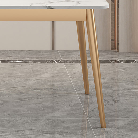 Juego de comedor de comedor estándar de piedra sinterizada moderna con mesa de comedor de cocina con 4 patas