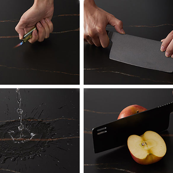 Modern Kitchen Black Sintered Stone Furniture of  Standard Height Formal Dining¬†Room¬†Table¬†Set