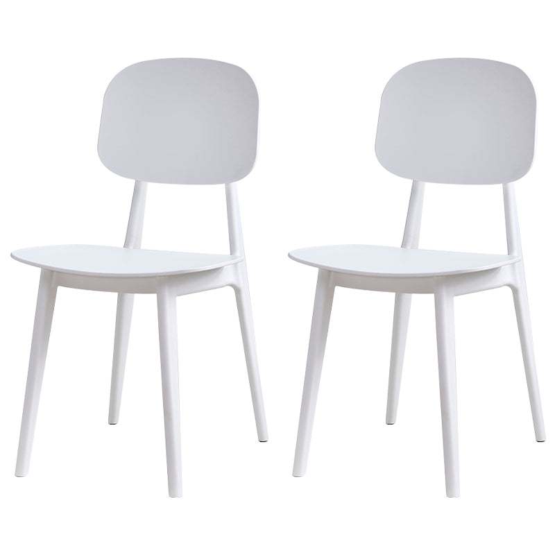Contemporary Style Plastic Dining Chairs Multicolor Open Back Side Chair