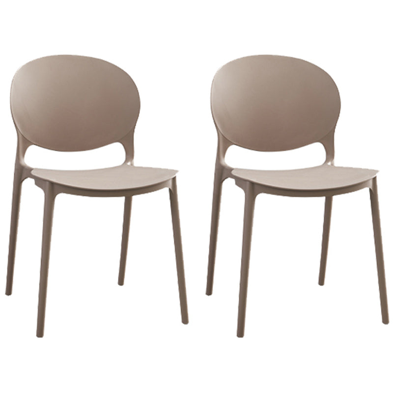 Plastic Indoor Chair 32''H Open Back Dining Side Chair for Restaurant Bedroom