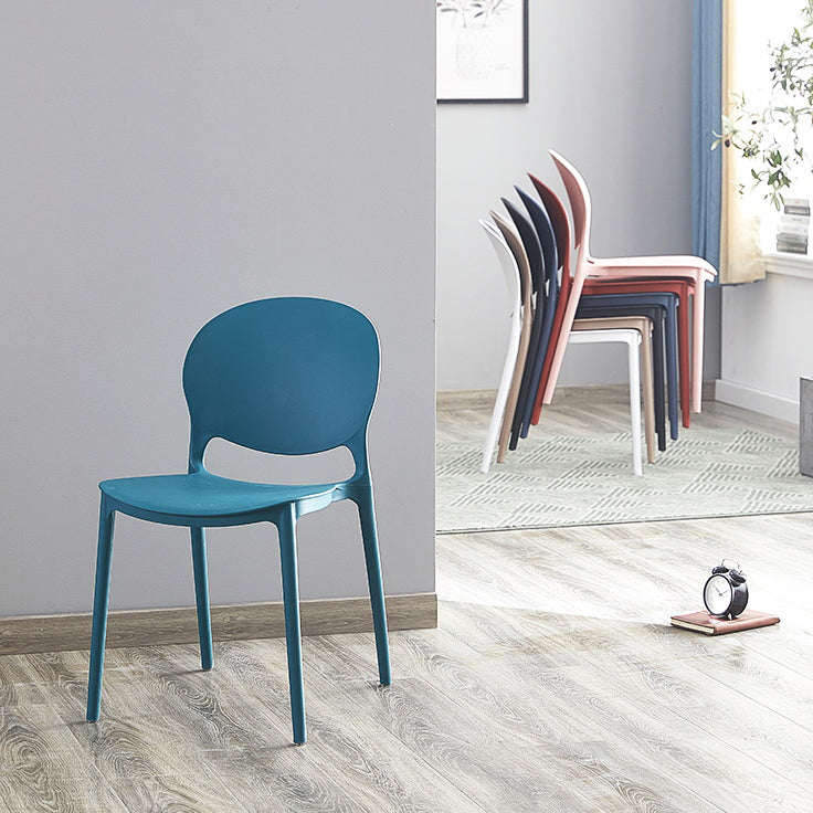 Plastic Indoor Chair 32''H Open Back Dining Side Chair for Restaurant Bedroom