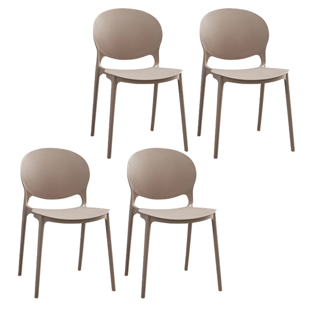 Plastic Indoor Chair 32''H Open Back Dining Side Chair for Restaurant Bedroom