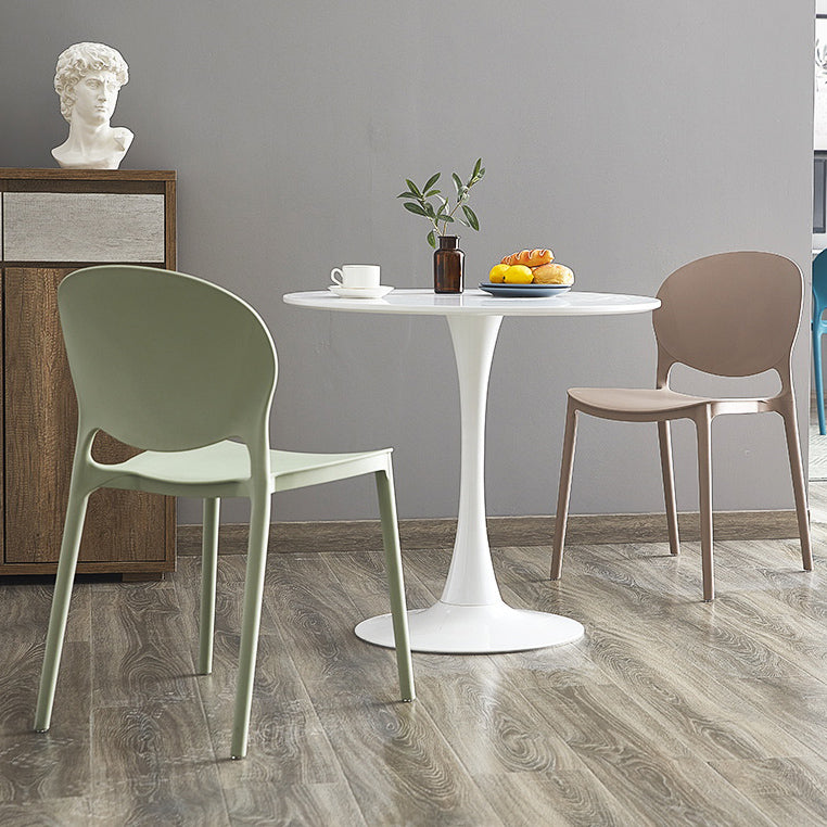 Plastic Indoor Chair 32''H Open Back Dining Side Chair for Restaurant Bedroom
