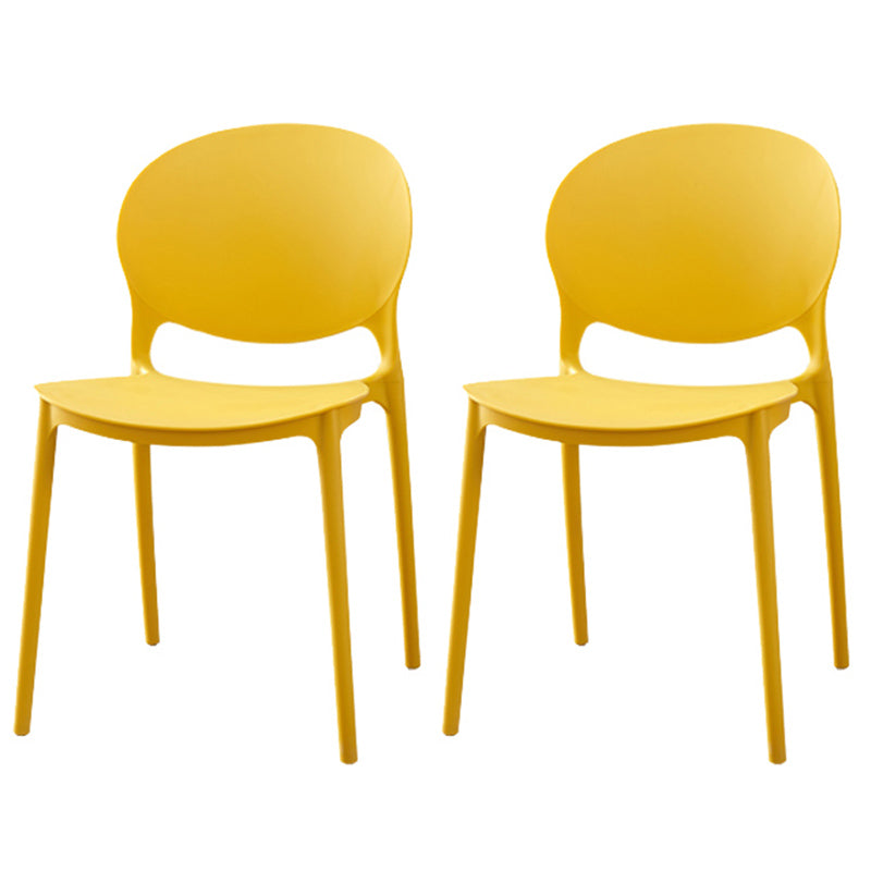 Plastic Indoor Chair 32''H Open Back Dining Side Chair for Restaurant Bedroom