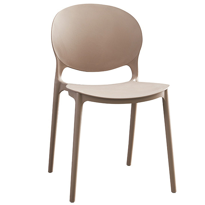 Plastic Indoor Chair 32''H Open Back Dining Side Chair for Restaurant Bedroom