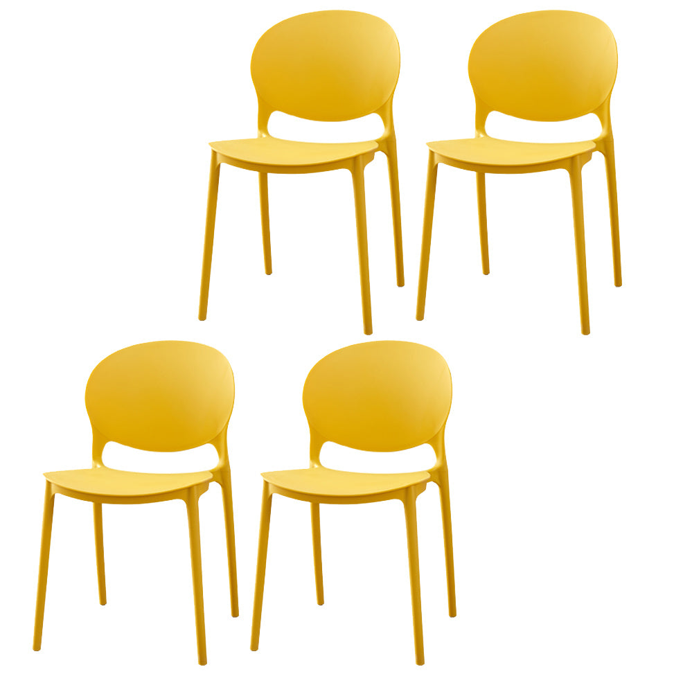 Plastic Indoor Chair 32''H Open Back Dining Side Chair for Restaurant Bedroom