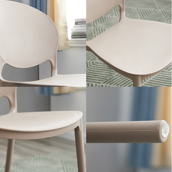 Plastic Indoor Chair 32''H Open Back Dining Side Chair for Restaurant Bedroom