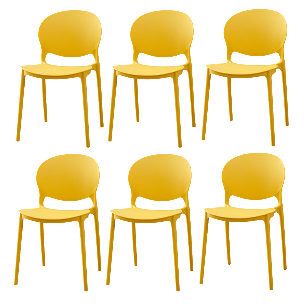 Plastic Indoor Chair 32''H Open Back Dining Side Chair for Restaurant Bedroom