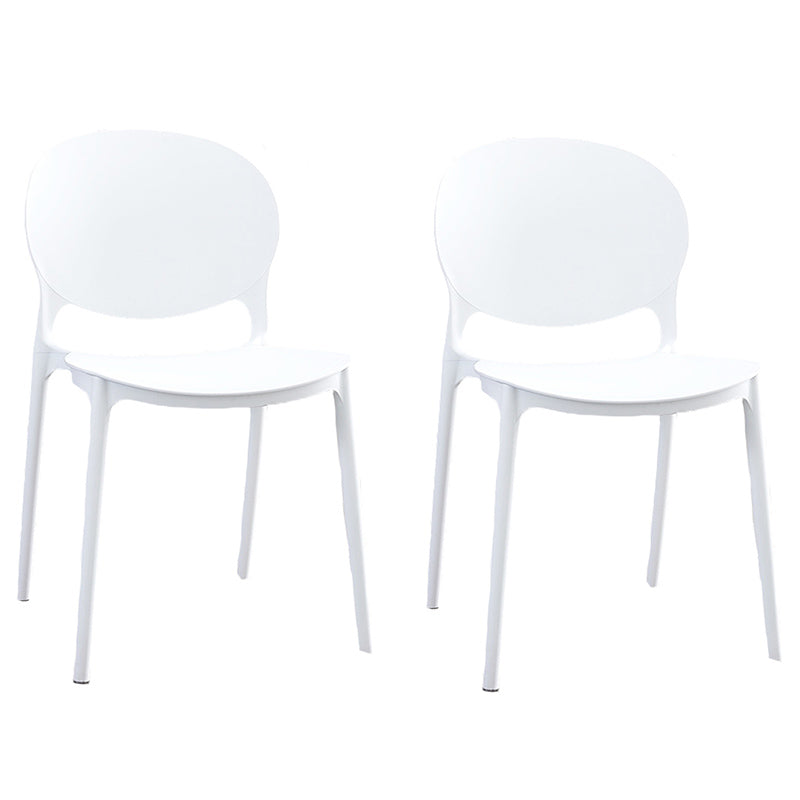 Plastic Indoor Chair 32''H Open Back Dining Side Chair for Restaurant Bedroom