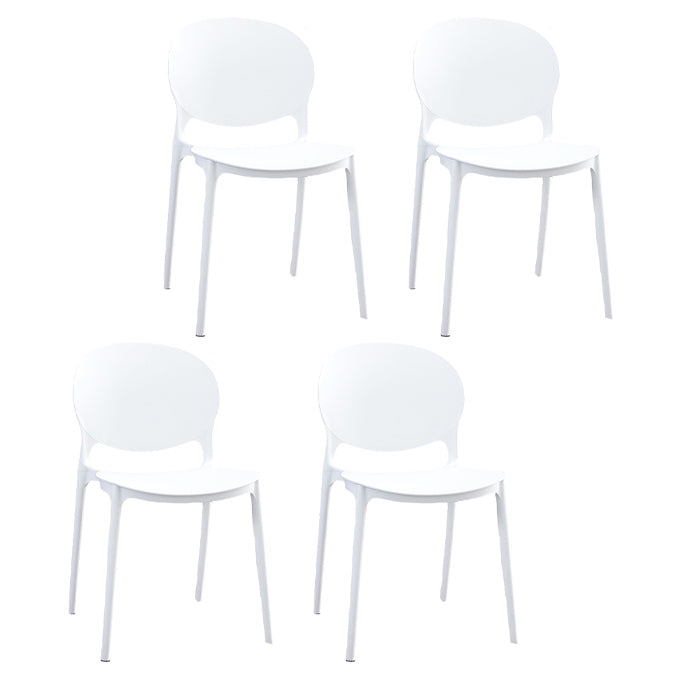 Plastic Indoor Chair 32''H Open Back Dining Side Chair for Restaurant Bedroom