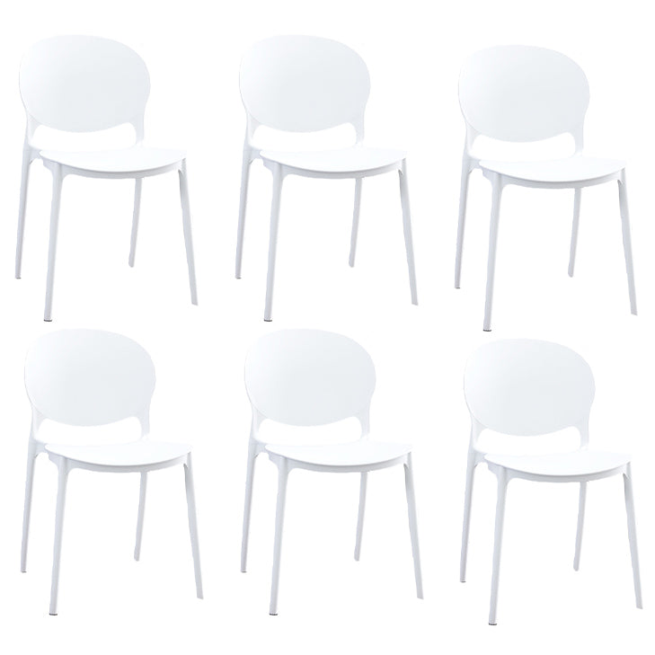 Plastic Indoor Chair 32''H Open Back Dining Side Chair for Restaurant Bedroom