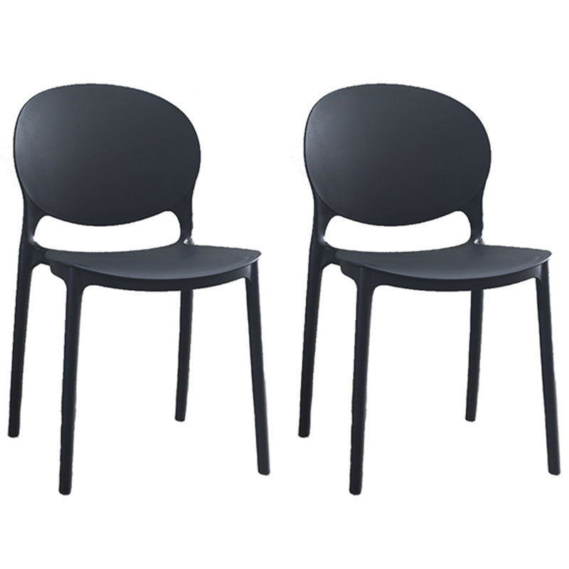 Plastic Indoor Chair 32''H Open Back Dining Side Chair for Restaurant Bedroom