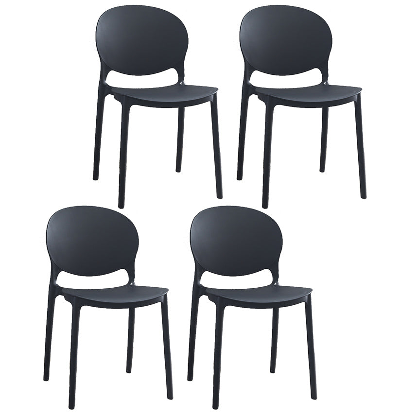 Plastic Indoor Chair 32''H Open Back Dining Side Chair for Restaurant Bedroom