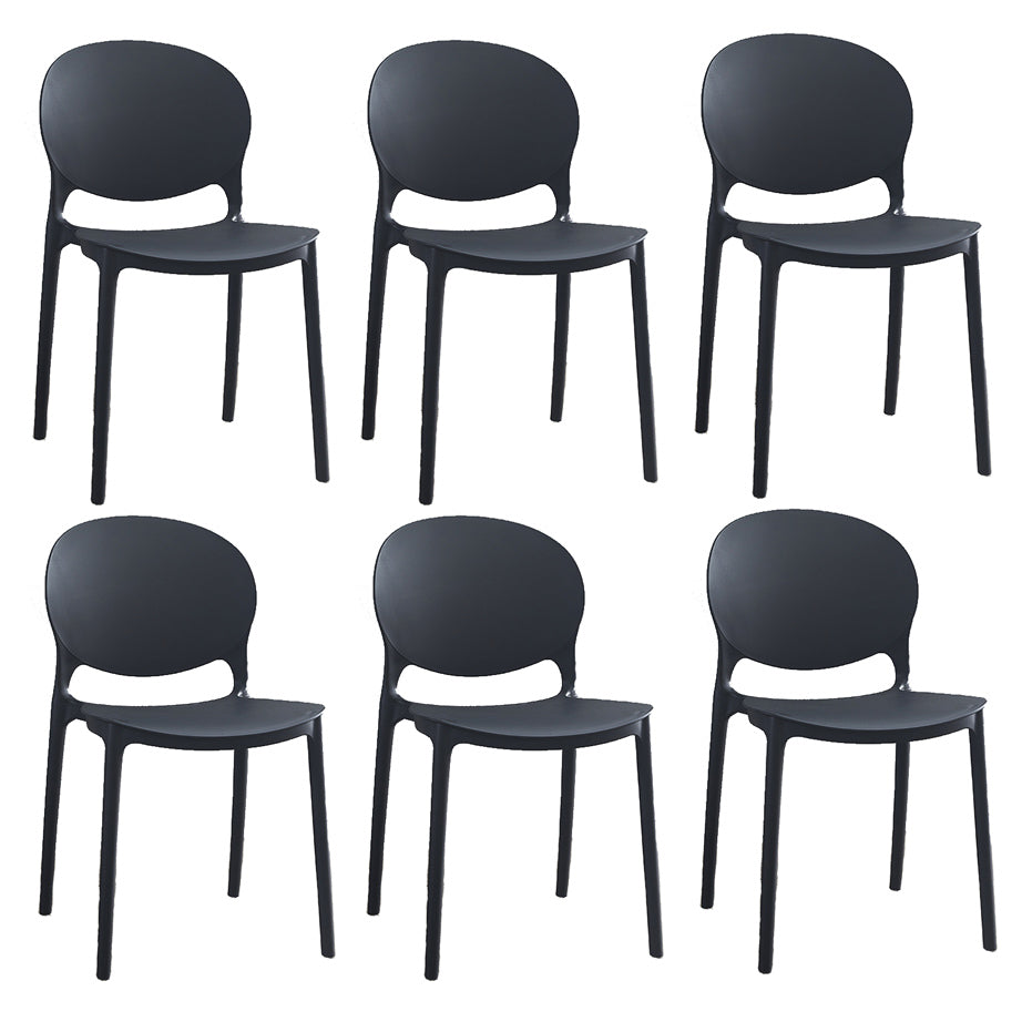 Plastic Indoor Chair 32''H Open Back Dining Side Chair for Restaurant Bedroom