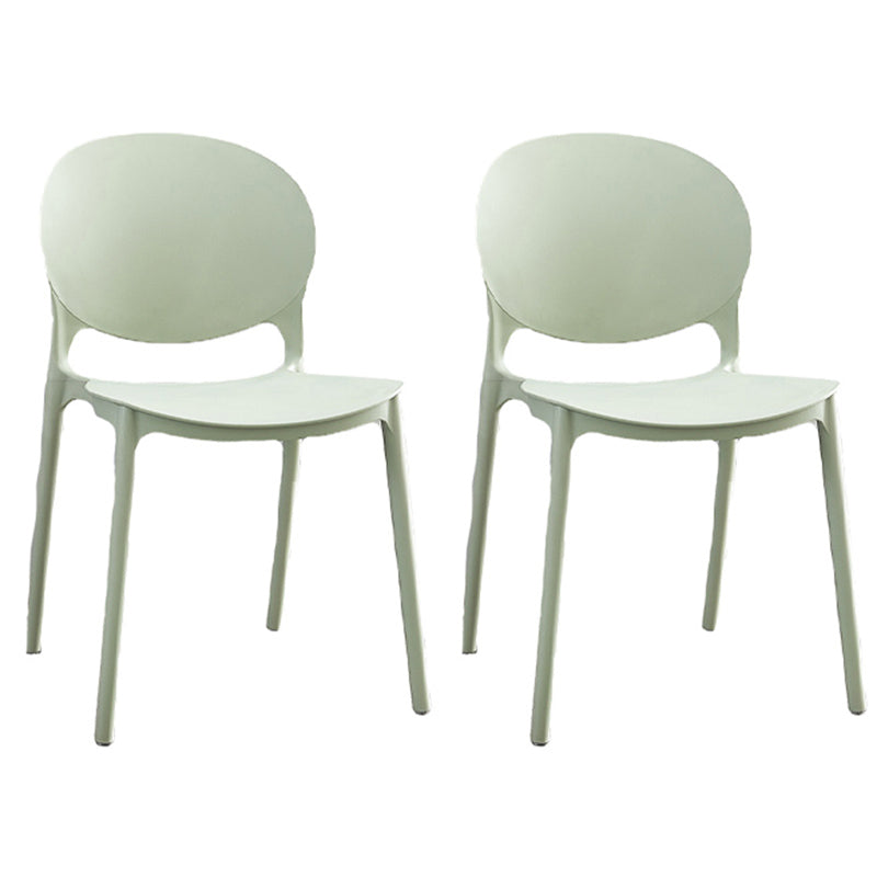 Plastic Indoor Chair 32''H Open Back Dining Side Chair for Restaurant Bedroom