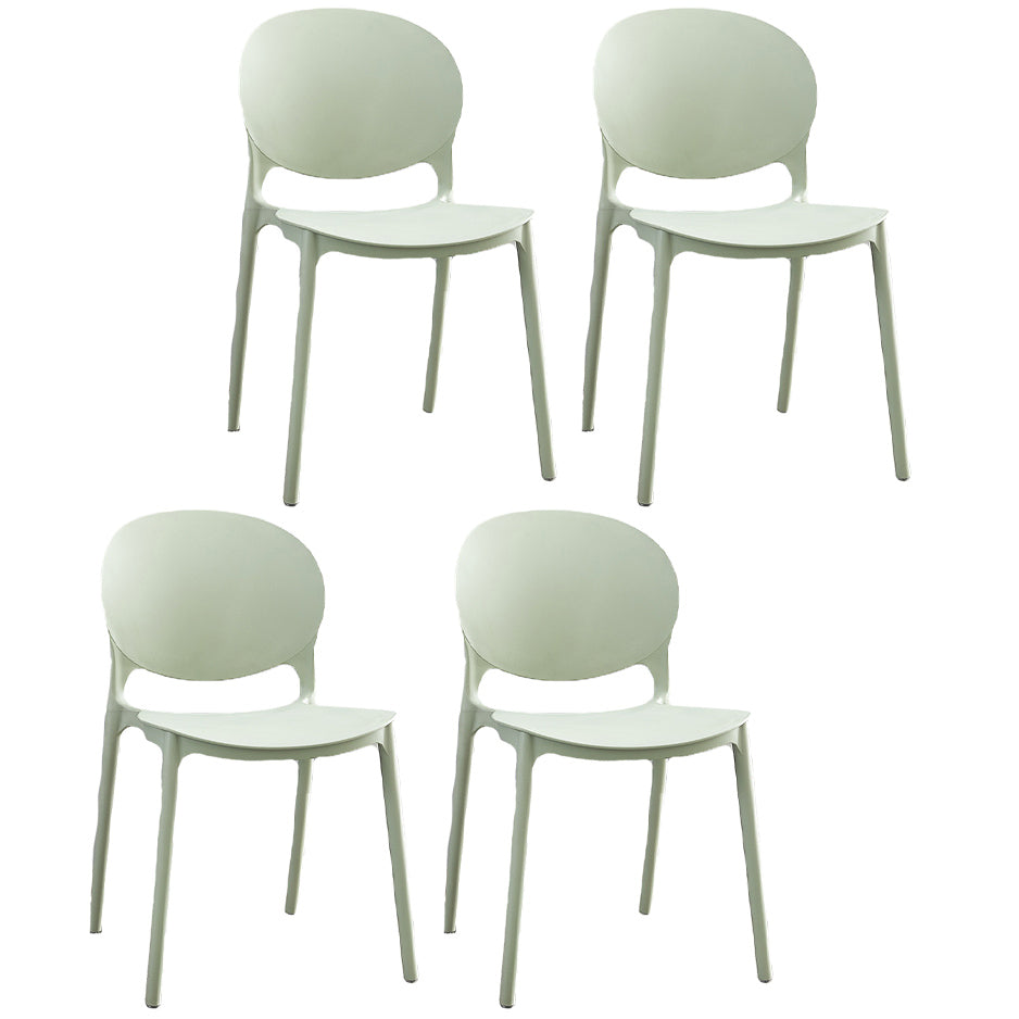 Plastic Indoor Chair 32''H Open Back Dining Side Chair for Restaurant Bedroom