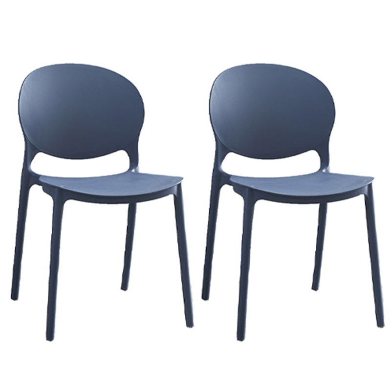 Plastic Indoor Chair 32''H Open Back Dining Side Chair for Restaurant Bedroom